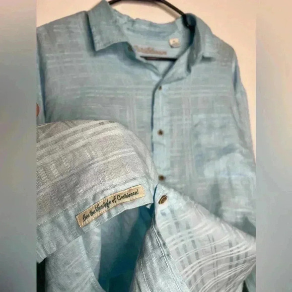 Caribbean Men’s Linen Blend Long Sleeve Size XL - Picture 5 of 6